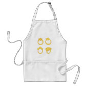 4つのリングや輪 スタンダードエプロン (正面)