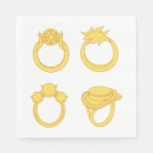 4つのリングや輪 スタンダードランチョンナプキン (正面)