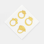 4つのリングや輪 スタンダードランチョンナプキン (角)