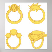 4つのリングや輪 ポスター (正面)