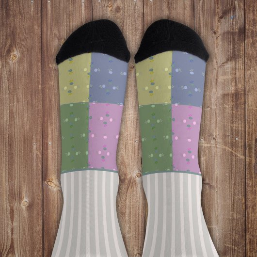 4つのリンゴストライプ畑をひそかに野生の ソックス