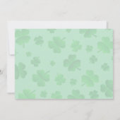 4つのリーフクローバーハッピーセントパディスデイカード 招待状 (裏面)