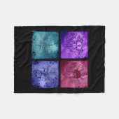 4つのロゴ毛布 フリースブランケット (正面(横))