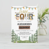 4つのワイルドバースデーパーティー 招待状 (スタンド正面)