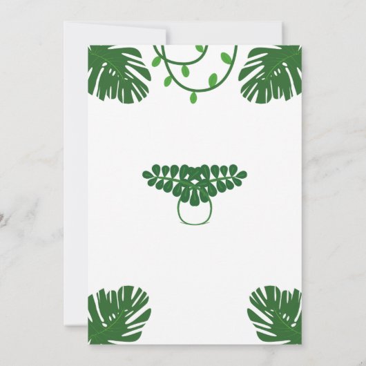 4つのワイルドバースデーパーティー 招待状 (裏面)