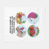 4つの一流の非医学の原因… フリースブランケット (正面(横))