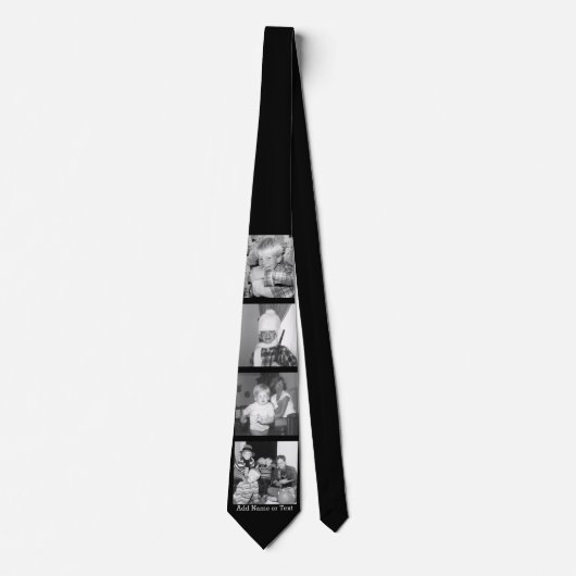 4つの写真とInstagramのコラージュ-黒を作成して下さい ネクタイ (正面)