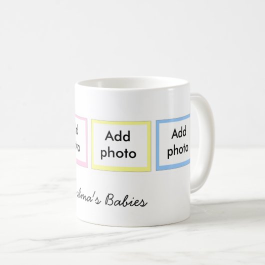 4つの写真のカスタムのマグ コーヒーマグカップ (正面右)