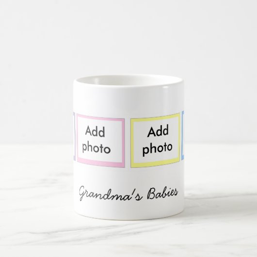 4つの写真のカスタムのマグ コーヒーマグカップ (中央)