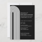 4つの写真の大学院の学校の色を一致 – グラードパーティー 招待状 (裏面)