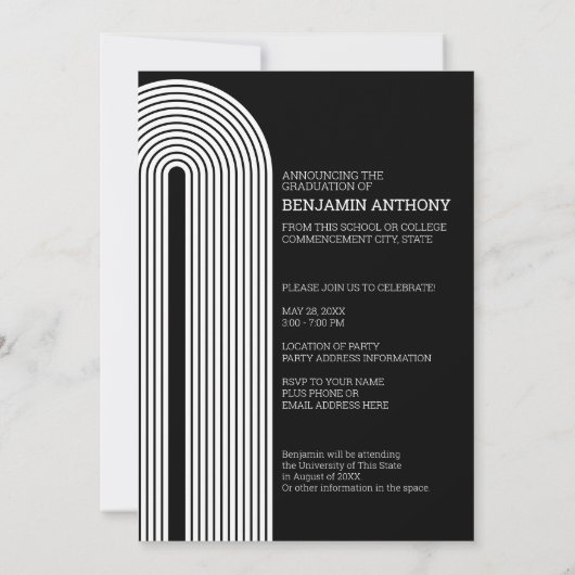 4つの写真の大学院の学校の色を一致 – グラードパーティー 招待状 (裏面)