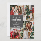 4つの写真コラージュモダンかわいいシンプルクリスマス シーズンカード (正面)