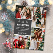 4つの写真コラージュモダンかわいいシンプルクリスマス シーズンカード