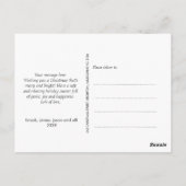 4つの写真ミニマリスト家族の写真クリスマスポスト ポストカード (裏面)