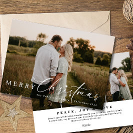 4つの写真モダン宗教的クリスマススター シーズンカード