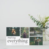 4つの写真 | メリー全タイポグラフィ休日 シーズンカード (スタンド正面)