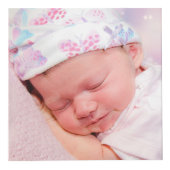 4つの写真Baby Girl Family Wicked You引用文ピンク フォトキューブ (右)