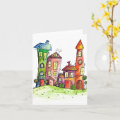 4つの可愛いハお洒落ウス カード (黄色い花)