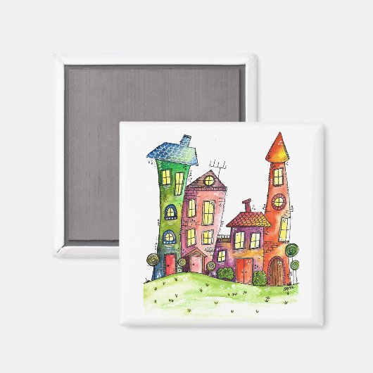 4つの可愛いハお洒落ウス マグネット (正面/裏面)