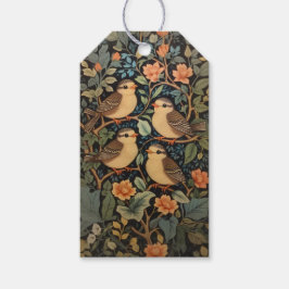 4つの可愛いベビーの鳥のインスパイア自然 ギフトタグ