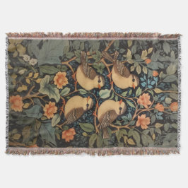 4つの可愛いベビーの鳥のインスパイア自然 スローブランケット