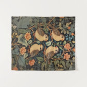 4つの可愛いベビーの鳥のインスパイア自然 タペストリー (正面(横))