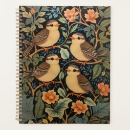 4つの可愛いベビーの鳥のインスパイア自然 プランナー手帳