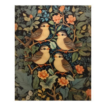 4つの可愛いベビーの鳥のインスパイア自然