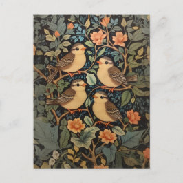 4つの可愛いベビーの鳥のインスパイア自然 ポストカード