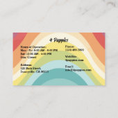 4つの可愛い子犬ペットシッターとドッグウォーカー 名刺 (裏面)