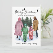 4つの名前と水色のイラストレーションの家族 シーズンカード (スタンド正面)