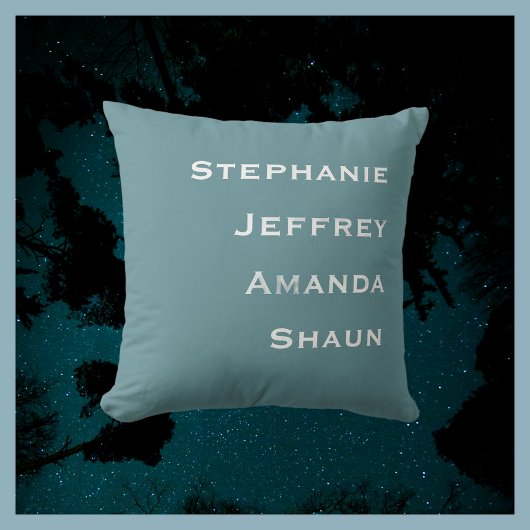 4つの名前パウダーブルーとホワイトスクエア クッション
