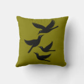 4つの呼び出し鳥レトロミッドセンチュリーカットアウト4 クッション (裏面)
