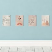 4つの壁の装飾のプリントのセットスタイリッシュ – すべてのアート (ウッドフロア)