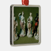 4つの大陸のプリマスの磁器の姿 メタルオーナメント (右)