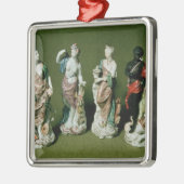 4つの大陸のプリマスの磁器の姿 メタルオーナメント (左)