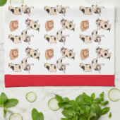 4つの姿勢の芸術のヴィンテージの日本のな猫 キッチンタオル (折り畳み)