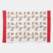 4つの姿勢の芸術のヴィンテージの日本のな猫 キッチンタオル (横)