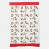 4つの姿勢の芸術のヴィンテージの日本のな猫 キッチンタオル (縦)