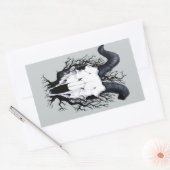 4つの季節のスカル: 冬の冷え 長方形シール (封筒)