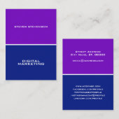 4つの宇宙のページの割れたすみれ色の青 名刺 (正面/裏面)