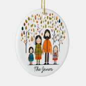 4つの家族,スカンジナビアの芸術,カスタマイズ セラミックオーナメント (右)