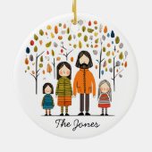 4つの家族,スカンジナビアの芸術,カスタマイズ セラミックオーナメント (裏面)