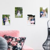 4つの屋外秋の結婚式5x7写真 (リビング)