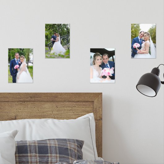 4つの屋外秋の結婚式5x7写真 (寝室)