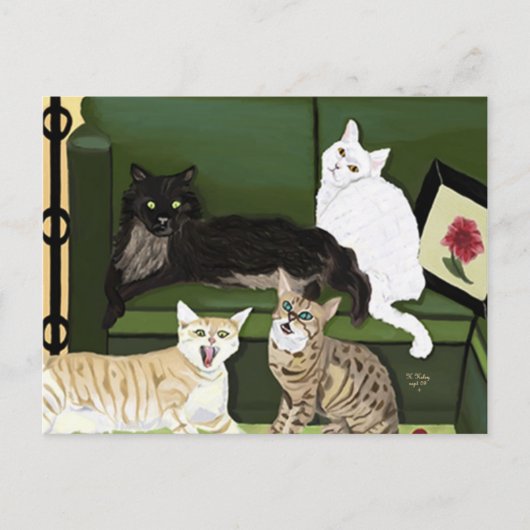 4つの山のライオンのはがき ポストカード (正面)