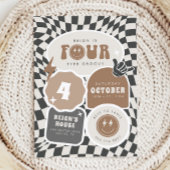 4つの常にグルービー | ボーイズ第四レトロスケーターパーティー 招待状