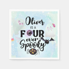 4つの常に不気味な スタンダードカクテルナプキン