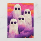 4つの幽霊をサングラスに ポストカード (正面)