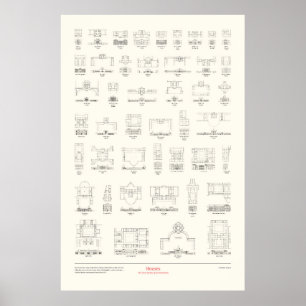 4つの建築の本 – 家 ポスター